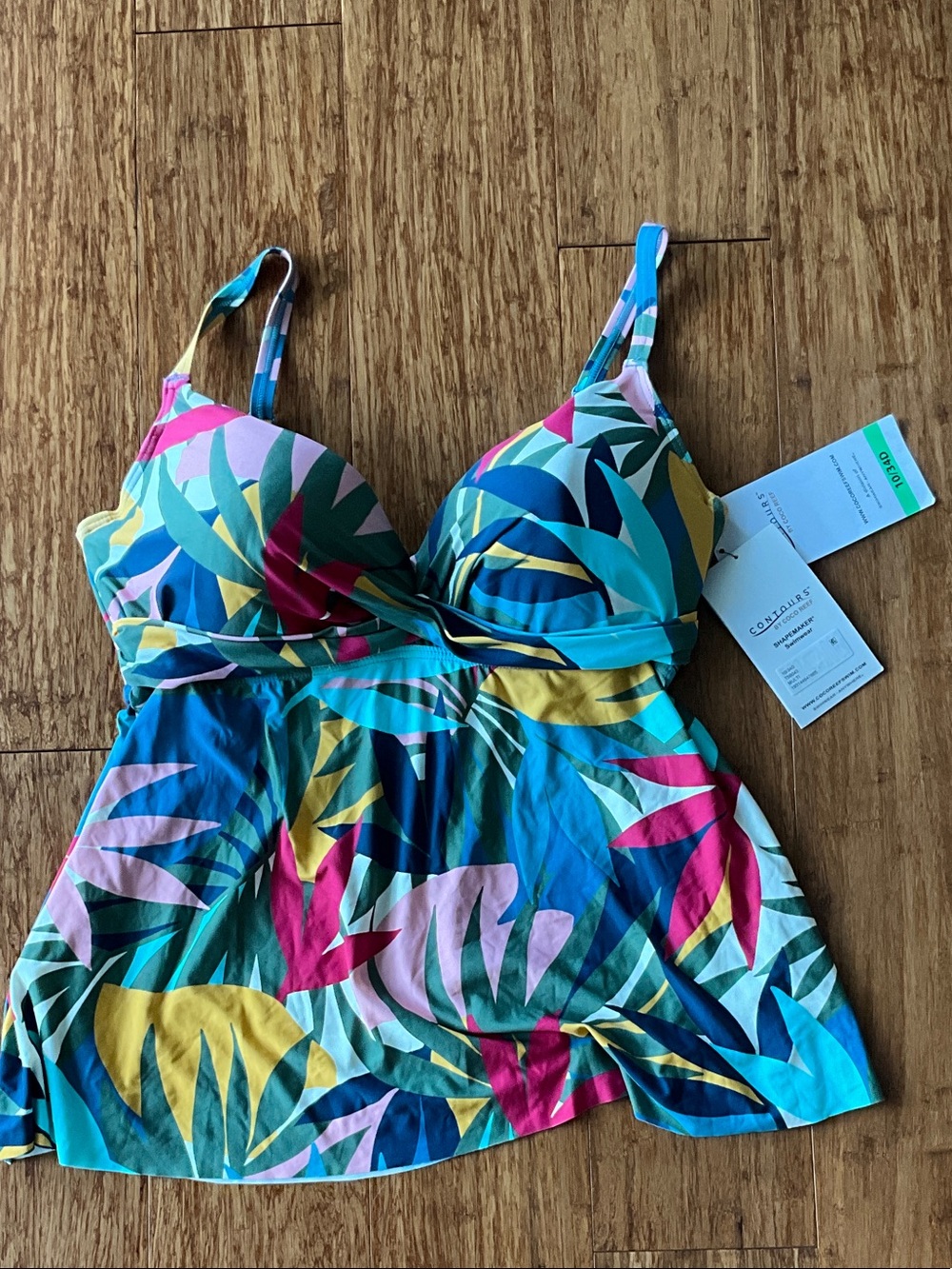 Coco Reef Multi-Color Tropical Print Swim Top
